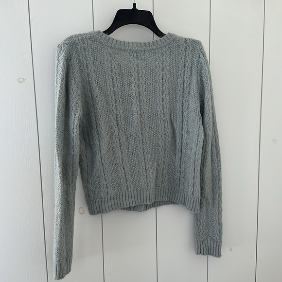 Dusty blue crewneck cardigan - Picture 5 of 5